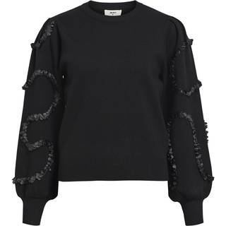 Object - Objdidi L/s O-neck Knit Pullov - Striktrøjer og cardigans til kvinder - Black - XS