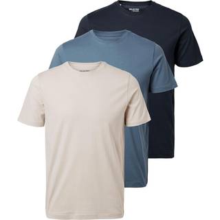 Selected Homme 3pak t-shirt i multifarvet til herre
