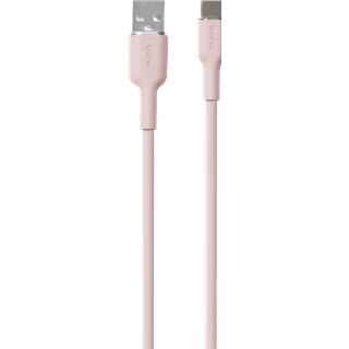 USB-A til USB-C Kabel - PURO Soft 1.5m - Lyserød