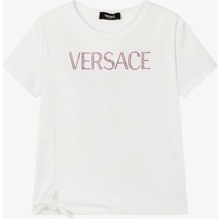 Versace Kids Logo cotton-blend jersey T-shirt - white - Y 14