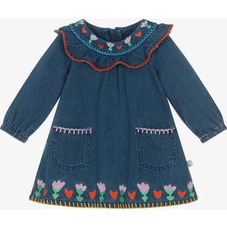 Stella McCartney Kids Baby embroidered denim dress - blue - M 12