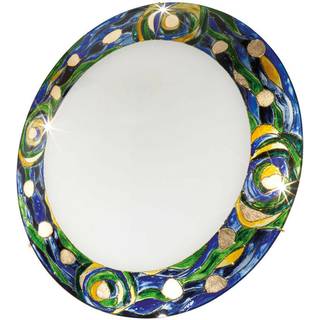 Kolarz Serena loftlampe, blå, Ø 40 cm, metal/glas