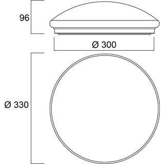Sylvania Start Surface LED-loftslampe, Ø 33 cm