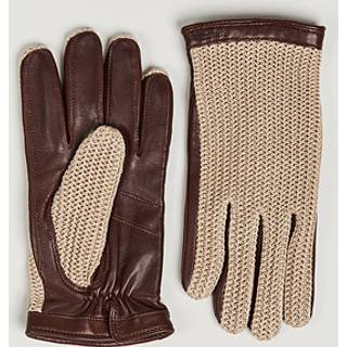 Hestra Adam Crochet Wool Lined Glove Chestnut/Beige