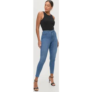 Gina Tricot-high waist jeans-Highwaist jeans-Blå-XS-Dame