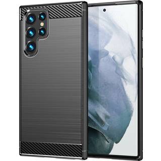 SKALO Samsung S23 Ultra Armor Carbon Stødsikker TPU-cover - Sort