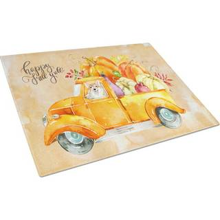Caroline's Treasures CK2663LCB Fall Harvest Corgi Glass Cutting Board Stor dekorativt tempereret glas Køkkenskæring og serveringsplads Stor størr