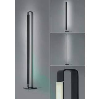 Box LED-gulvlampe, kan drejes, sort