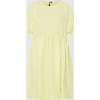 Pieces - Pcvudmilla Ss O-neck Dress - Kjoler til hende - Yellow Pear - S