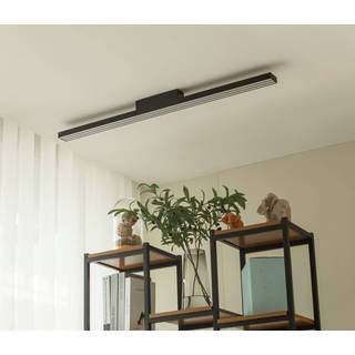 Lucande Smart LED loftlampe Leicy sort 5,8 cm RGB CCT