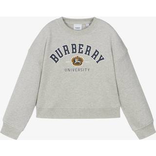 Burberry Kids Logo cotton sweatshirt - grey - Y 8