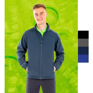 Result Genuine Recycled RT901 Men´s Recycled 2-Layer Printable Softshell Jacket Black S