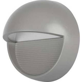 3W trinlys - LED, 3000K, grå hus, rund - Kulør : Varm