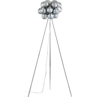Lucande Gulvlampe Diborah, røggrå, glas, 150 cm, G9