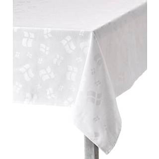 Salling damaskdug - hvid flag (På lager i varehus)