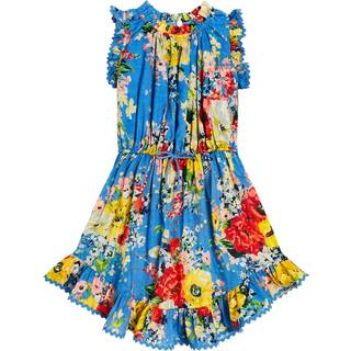 Zimmermann Kids Alight floral cotton dress - blue - Y 10