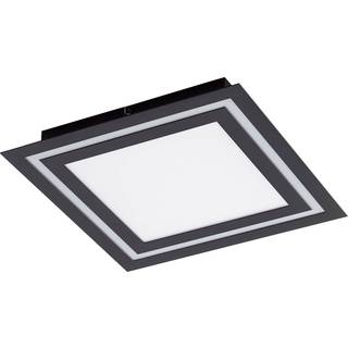Lucande loftlampe Leicy, sort, 34 cm, RGB, CCT