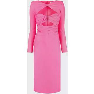 Self-Portrait Cutout jersey midi dress - pink - XS
