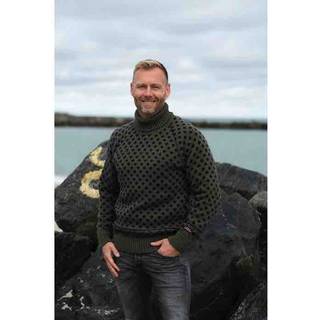 Norwool islandsk sweater m/ rullekrave