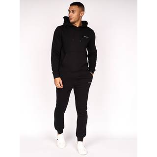 Crosshatch Mænd Chelmere Hoodie Og Joggingbukser Sæt Sort