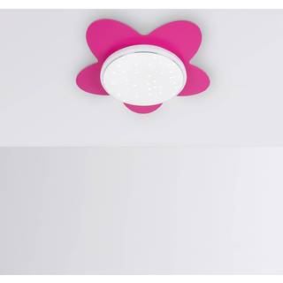 LED-loftslampe Flower Starlight, pink