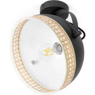 Lindby Lonnaris loftlampe med rattan, kan roteres