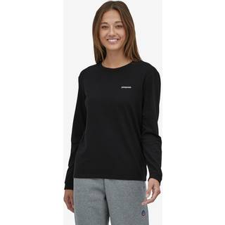 Patagonia Women's Long-Sleeved P-6 Logo Responsibili-Tee Black, L