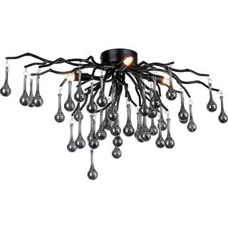Paul Neuhaus loftslampe Icicle, 4-lys, sort