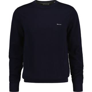 GANT Herre Crewneck sweater af bomuldspiqué (S)