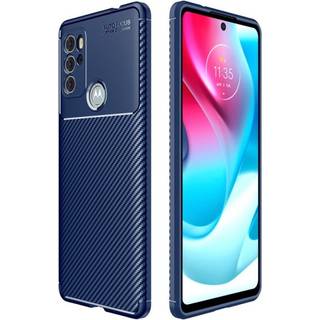 SKALO Moto G60S Carbon Fiber TPU cover - Sort