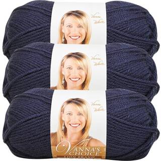 (3 pakke) Lion Brand Yarn Vanna's Choice Yarn Navy