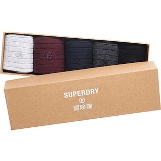 Superdry Gavesæt med afslappede sokker i økologisk bomuld med rib