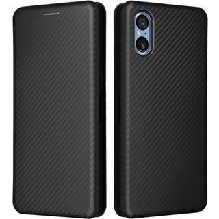 SKALO Sony Xperia 5 V Carbon Fiber Pungetui - Sort
