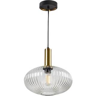 Norma hængelampe, Ø 30 cm, sort/klar, glas, E27