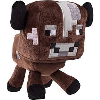 Minecraft Babykalv Bamse - Sød oververden-bamse med pixeleret broderi, krammevenligt legetøj til fans og samlere