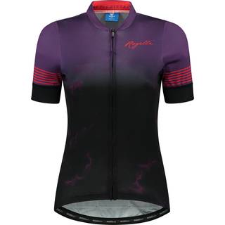 Rogelli Marble Kortærmet Jersey til kvinder Lilla / Sort - Størrelse X-Large