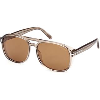 Tom Ford FT1022 ROSCO 45E 58 Solbriller Mænd Brun - Transparent Light Brown - 58mm