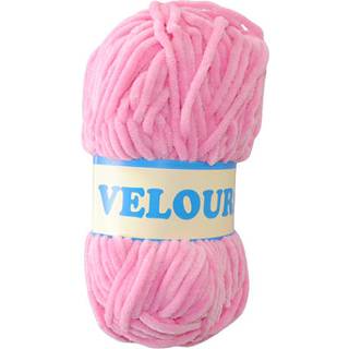 Velour garn 100g - Pink 713 (På lager i varehus)