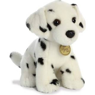 Aurora Miyoni Dalmatiner-hvalp i plys - naturlignende detaljer, hvid med sorte pletter, 11 tommer (ca. 28 cm), kærlig følgesvend
