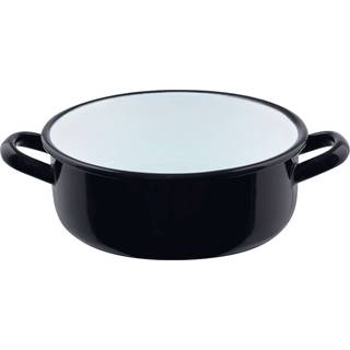 Riess Classic Riesen & Zwerge - Zwerg 20 cm / 2,0 L - Emaille - Weiß,Schwarz