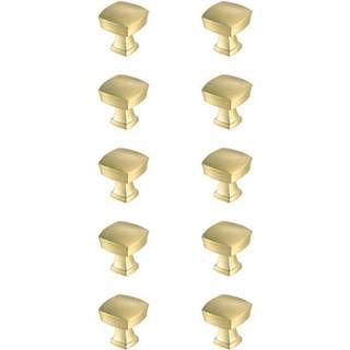 Irvin 1.3 """" B?rstet Gold Square Knob Multipack (S?t p? 10)