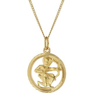 trendor 41980-12 Halskette mit Schütze Sternzeichen 333 Gold Ø 16 mm