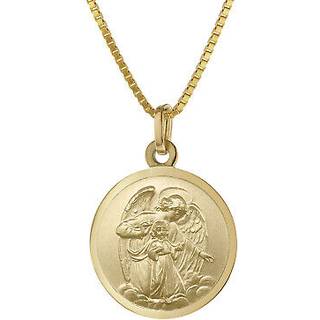 trendor 41438 Schutzengel Anhänger Ø 18 mm Gold 333 an goldplattierter Kette