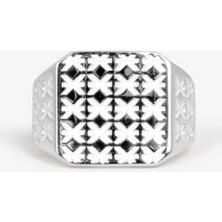 IX Octagon Logo Signet Ring Silver