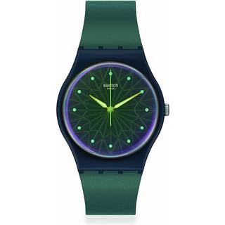 Swatch Holiday Collection Dreaming of Gemstones Blue Dial Silicone Strap Unisex Watch SO28N117
