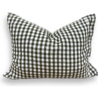 Lovely Linen Misty Pudebetræk 50x60 Cm Square - Pudebetræk Hør Jeep Green - PBL0771