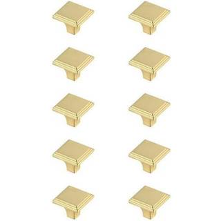 Wilow 1 """" B?rstet Gold Square Knob Multipack (S?t p? 10)