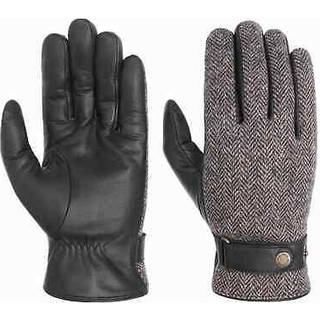 Stetson Woolrich Leather Gloves Black, 8