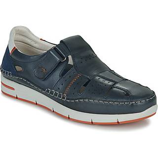 Fluchostil mænd. F1444 Sandaler i læder F1444 navy (42), Fast, Velcro, Casual, Blå