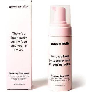 grace & stella Foaming Facial Cleanser (150ml) - Ansigtsvask til flsom hud - Vegansk - Limpiador ansigtsbehandling - Fugtgivende ansigtsrens - A